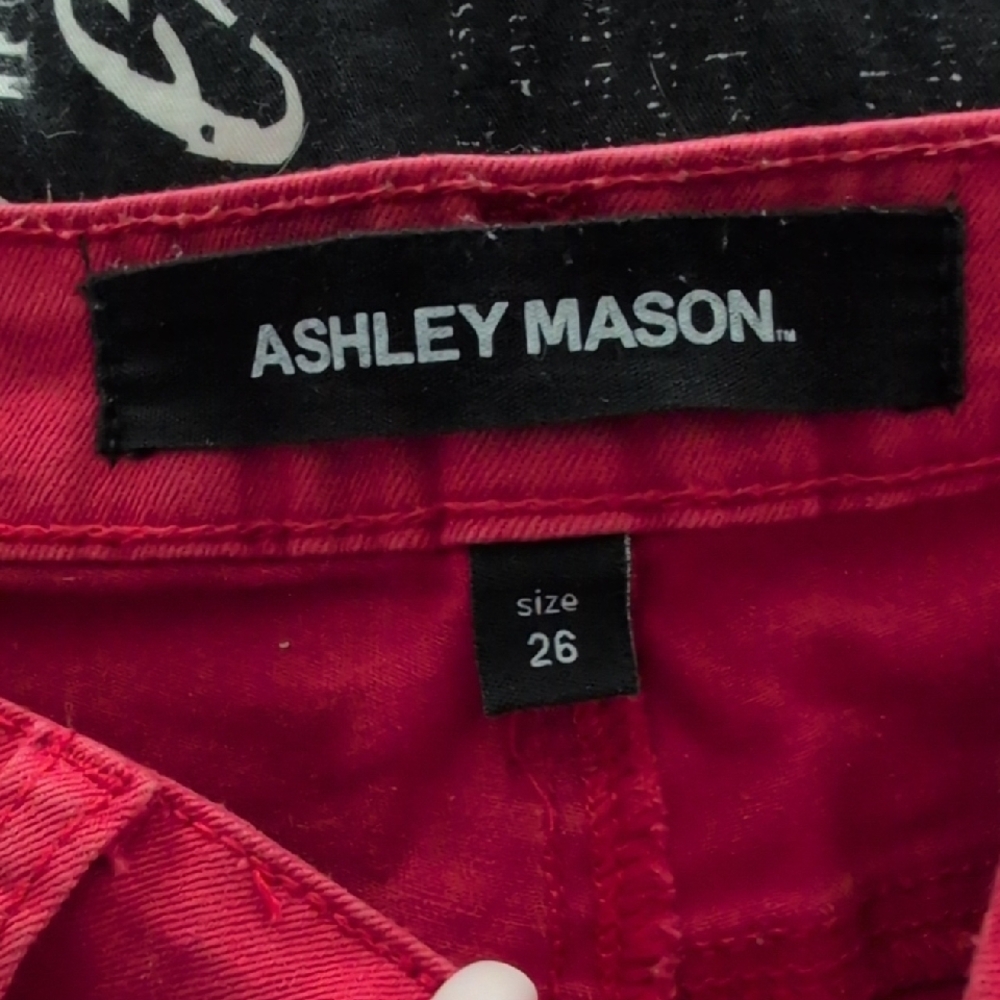 Red Distressed Jeans - Picture 2 of 3